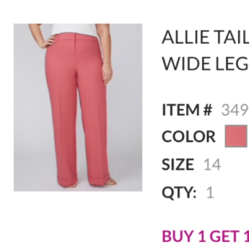 Allie Tailored Pants color:Slate- Peach